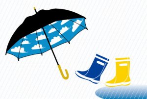 雨傘と長靴