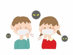 風邪を引いた子供