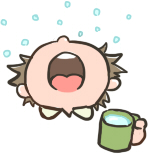 うがいをする子供