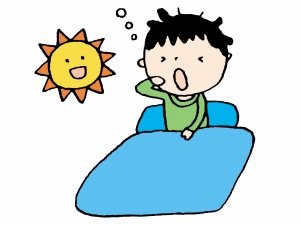 寝不足で迎えた朝
