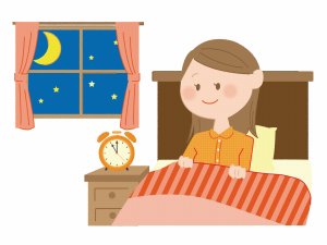 就寝する女性