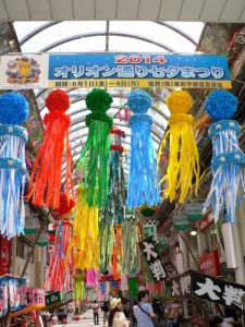 七夕祭りと飾り付け
