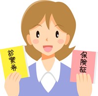 病院窓口の女性