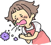 くしゃみをする女の子