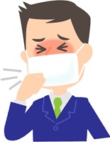 マスクをするサラリーマン