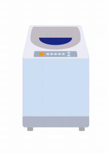 白い縦型洗濯機