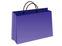 紫色の手提げ袋
