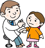 予防接種を受ける子供